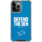NFL Detroit Lions Team Motto iPhone 15 Pro Max Clear Case