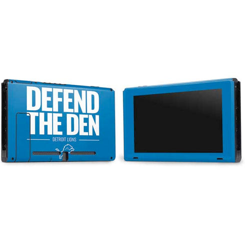 NFL Detroit Lions Team Motto Nintendo Switch Bundle Skin