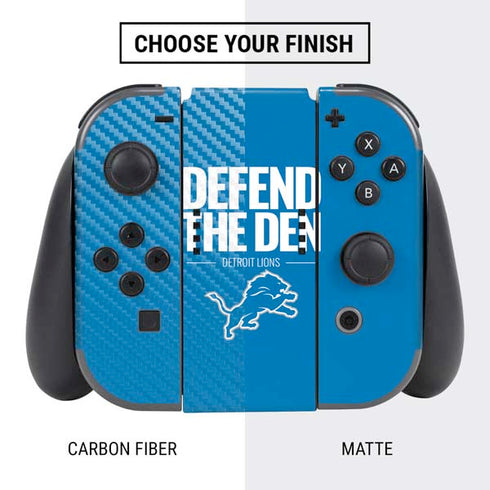 NFL Detroit Lions Team Motto Nintendo Switch Bundle Skin