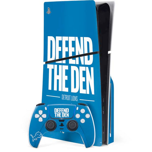 NFL Detroit Lions Team Motto PS5 Slim Disk Bundle Skin