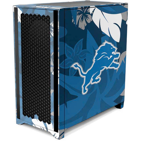 NFL Detroit Lions Tropical Print Corsair 4000D Tempered Glass Mid-Tower ATX Case Skin