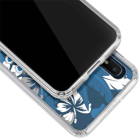 NFL Detroit Lions Tropical Print Galaxy A10e Clear Case