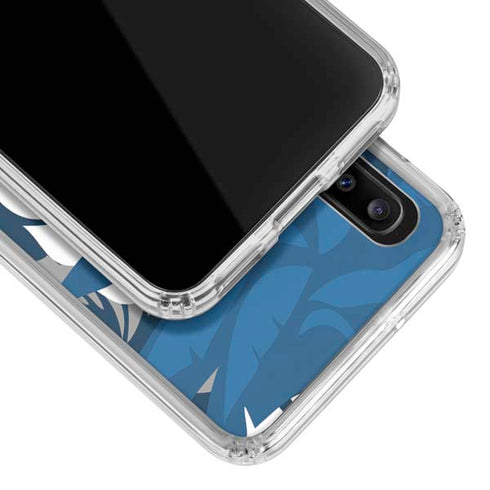 NFL Detroit Lions Tropical Print Galaxy A20 Clear Case