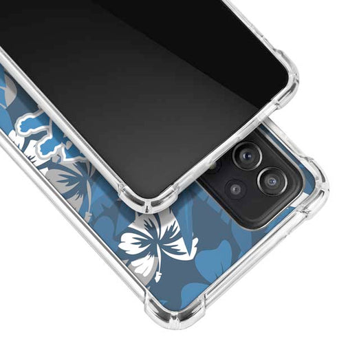 NFL Detroit Lions Tropical Print Galaxy A52 5G Clear Case