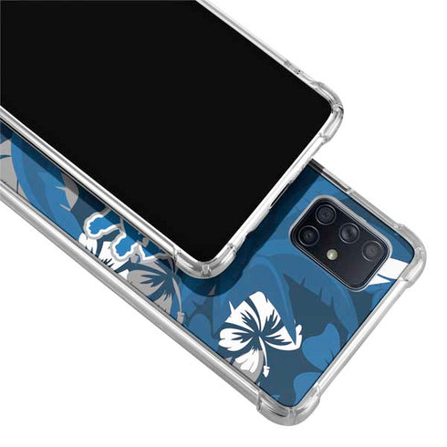 NFL Detroit Lions Tropical Print Galaxy A71 5G Clear Case