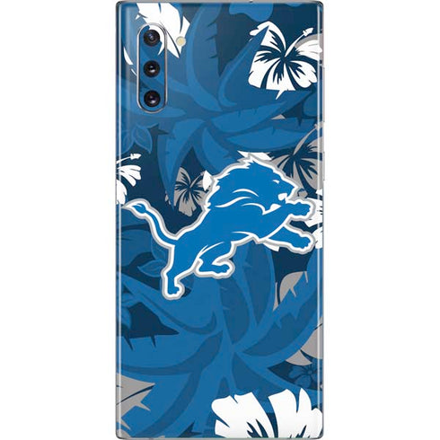 NFL Detroit Lions Tropical Print Galaxy Note 10 Skin