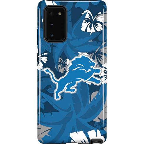 NFL Detroit Lions Tropical Print Galaxy Note20 5G Pro Case