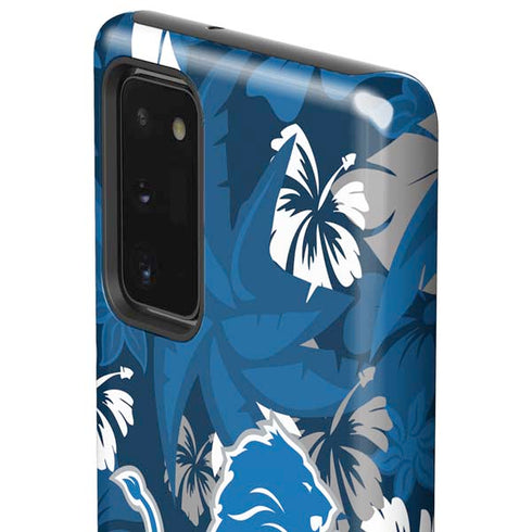 NFL Detroit Lions Tropical Print Galaxy Note20 5G Pro Case