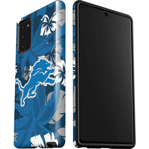 NFL Detroit Lions Tropical Print Galaxy Note20 5G Pro Case