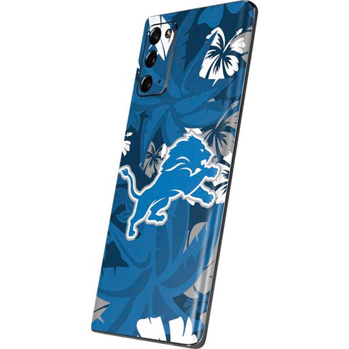 NFL Detroit Lions Tropical Print Galaxy Note20 5G Skin