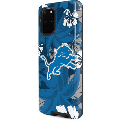 NFL Detroit Lions Tropical Print Galaxy S20 Plus Pro Case