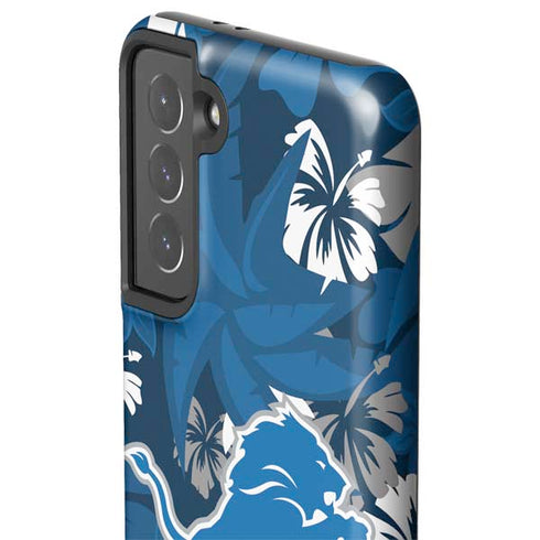 NFL Detroit Lions Tropical Print Galaxy S21 5G Pro Case