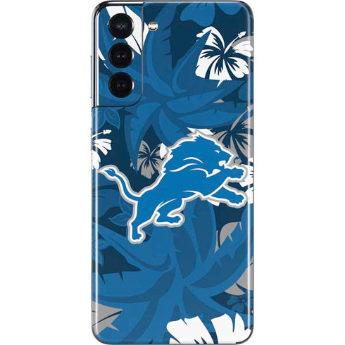 NFL Detroit Lions Tropical Print Galaxy S21 5G Skin