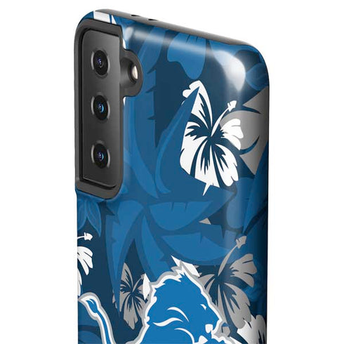 NFL Detroit Lions Tropical Print Galaxy S21 FE Pro Case