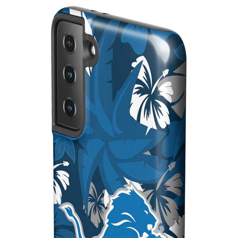 NFL Detroit Lions Tropical Print Galaxy S21 Plus 5G Pro Case