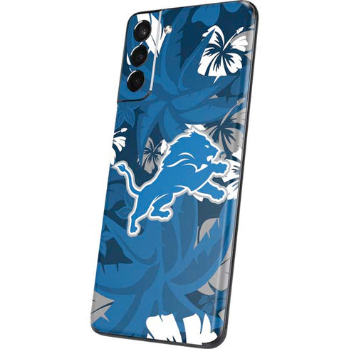 NFL Detroit Lions Tropical Print Galaxy S21 Plus 5G Skin