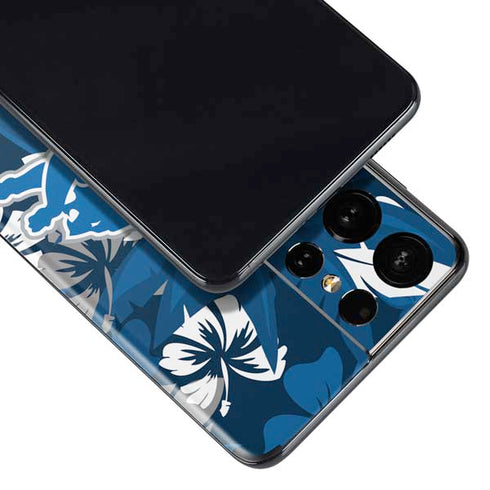 NFL Detroit Lions Tropical Print Galaxy S21 Ultra 5G Skin