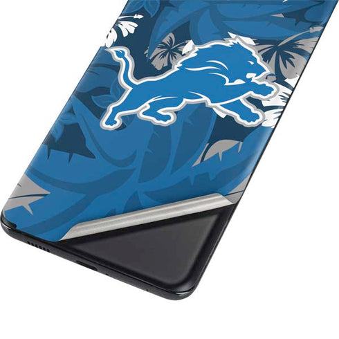NFL Detroit Lions Tropical Print Galaxy S21 Ultra 5G Skin