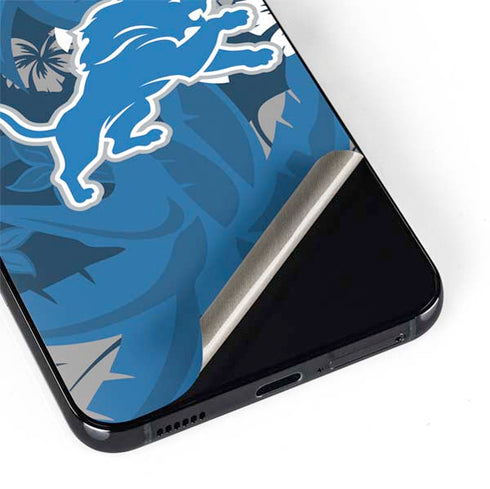 NFL Detroit Lions Tropical Print Galaxy S22 Plus Skin