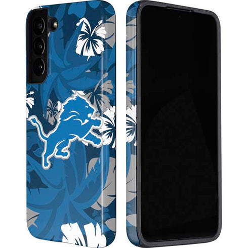NFL Detroit Lions Tropical Print Galaxy S22 Pro Case