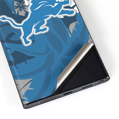 NFL Detroit Lions Tropical Print Galaxy S22 Ultra Skin