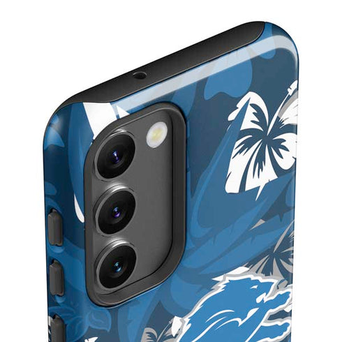 NFL Detroit Lions Tropical Print Galaxy S23 Plus Pro Case