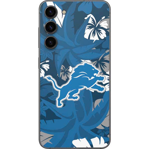 NFL Detroit Lions Tropical Print Galaxy S23 Plus Skin