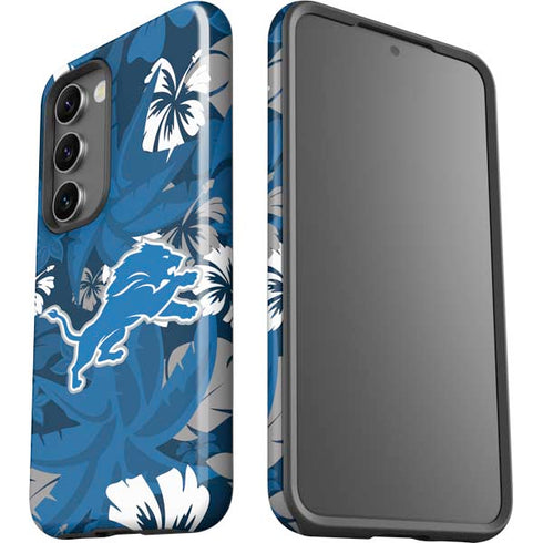 NFL Detroit Lions Tropical Print Galaxy S23 Pro Case