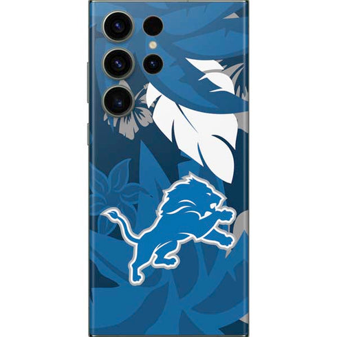 NFL Detroit Lions Tropical Print Galaxy S23 Ultra Skin