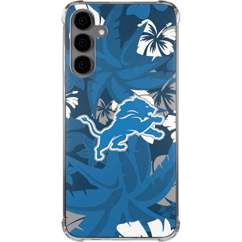 NFL Detroit Lions Tropical Print Galaxy S24 Plus Clear Case