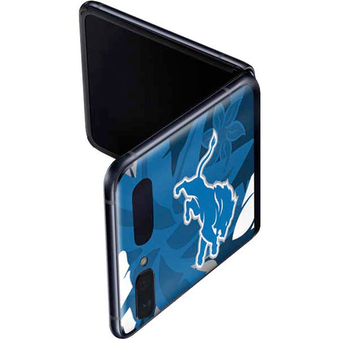 NFL Detroit Lions Tropical Print Galaxy Z Flip Skin