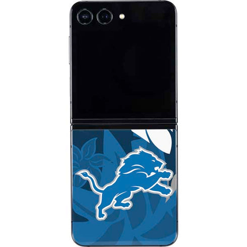 NFL Detroit Lions Tropical Print Galaxy Z Flip5 5G Skin