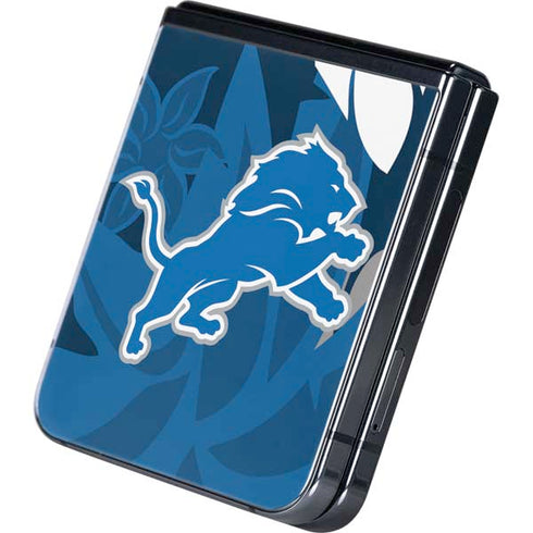 NFL Detroit Lions Tropical Print Galaxy Z Flip5 5G Skin