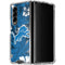 NFL Detroit Lions Tropical Print Galaxy Z Fold4 5G Clear Case