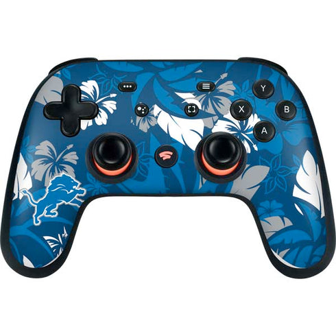 NFL Detroit Lions Tropical Print Google Stadia Controller Skin