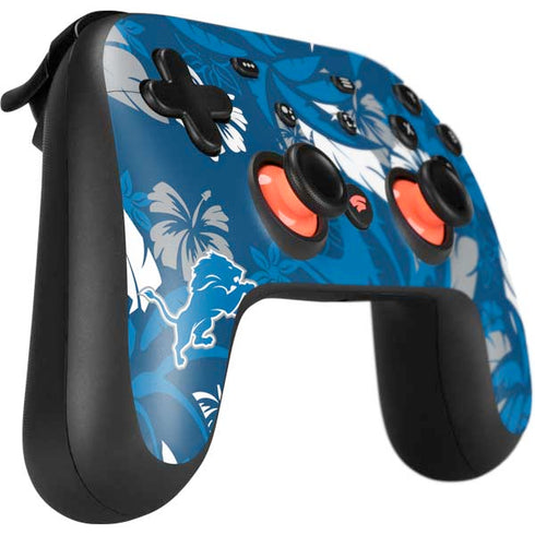 NFL Detroit Lions Tropical Print Google Stadia Controller Skin