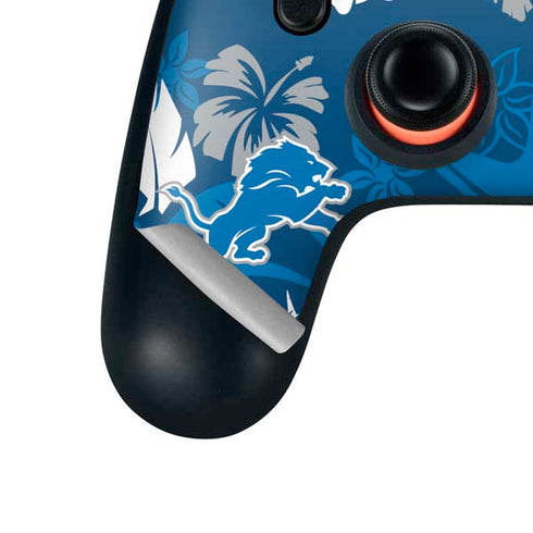 NFL Detroit Lions Tropical Print Google Stadia Controller Skin