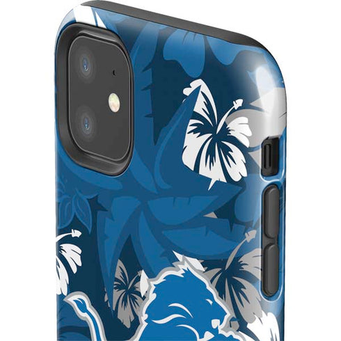 NFL Detroit Lions Tropical Print iPhone 11 Impact Case