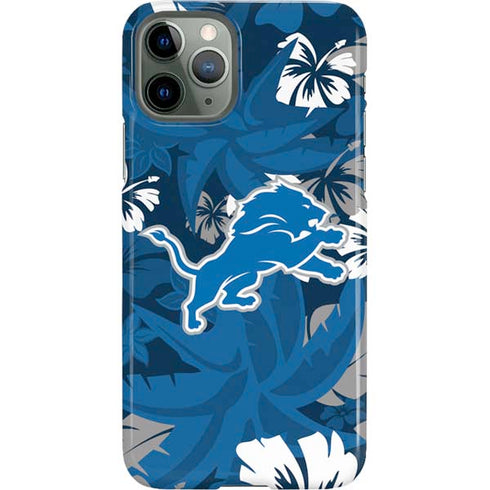 NFL Detroit Lions Tropical Print iPhone 11 Pro Lite Case