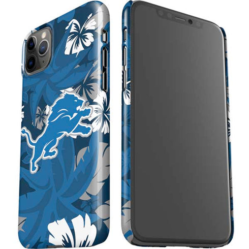 NFL Detroit Lions Tropical Print iPhone 11 Pro Max Lite Case
