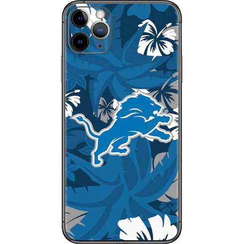 NFL Detroit Lions Tropical Print iPhone 11 Pro Max Skin