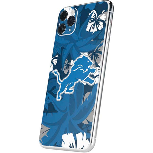 NFL Detroit Lions Tropical Print iPhone 11 Pro Max Skin