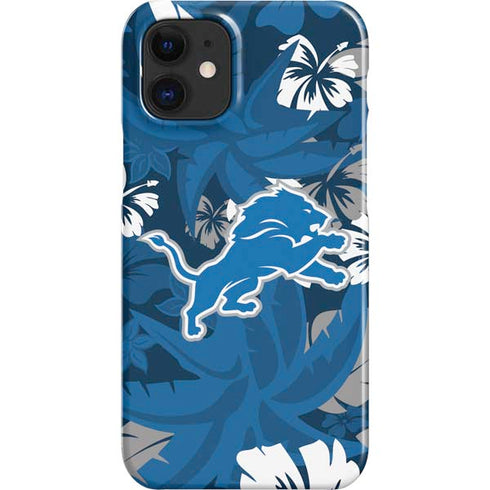 NFL Detroit Lions Tropical Print iPhone 12 Mini Lite Case