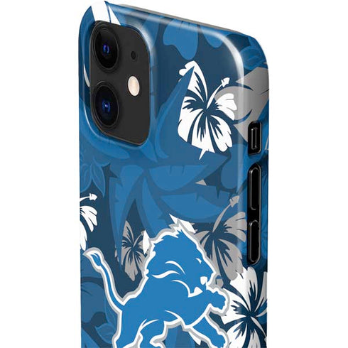 NFL Detroit Lions Tropical Print iPhone 12 Mini Lite Case