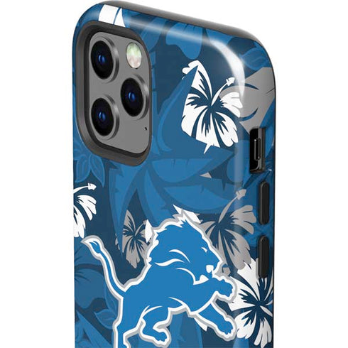 NFL Detroit Lions Tropical Print iPhone 12 Pro Impact Case