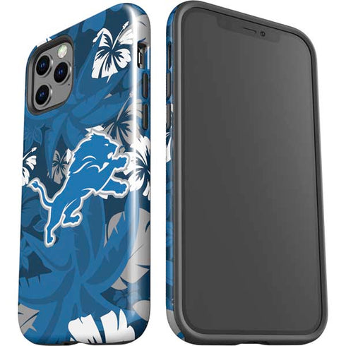 NFL Detroit Lions Tropical Print iPhone 12 Pro Impact Case