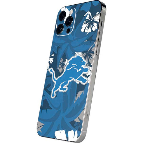 NFL Detroit Lions Tropical Print iPhone 12 Pro Skin