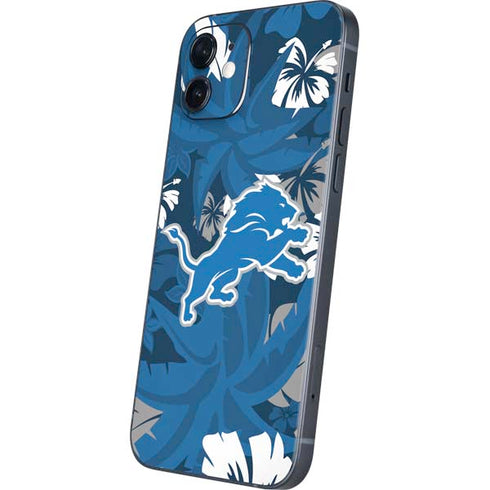 NFL Detroit Lions Tropical Print iPhone 12 Skin
