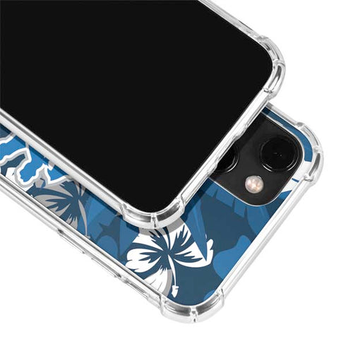NFL Detroit Lions Tropical Print iPhone 13 Mini Clear Case