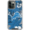 NFL Detroit Lions Tropical Print iPhone 13 Pro Max Clear Case